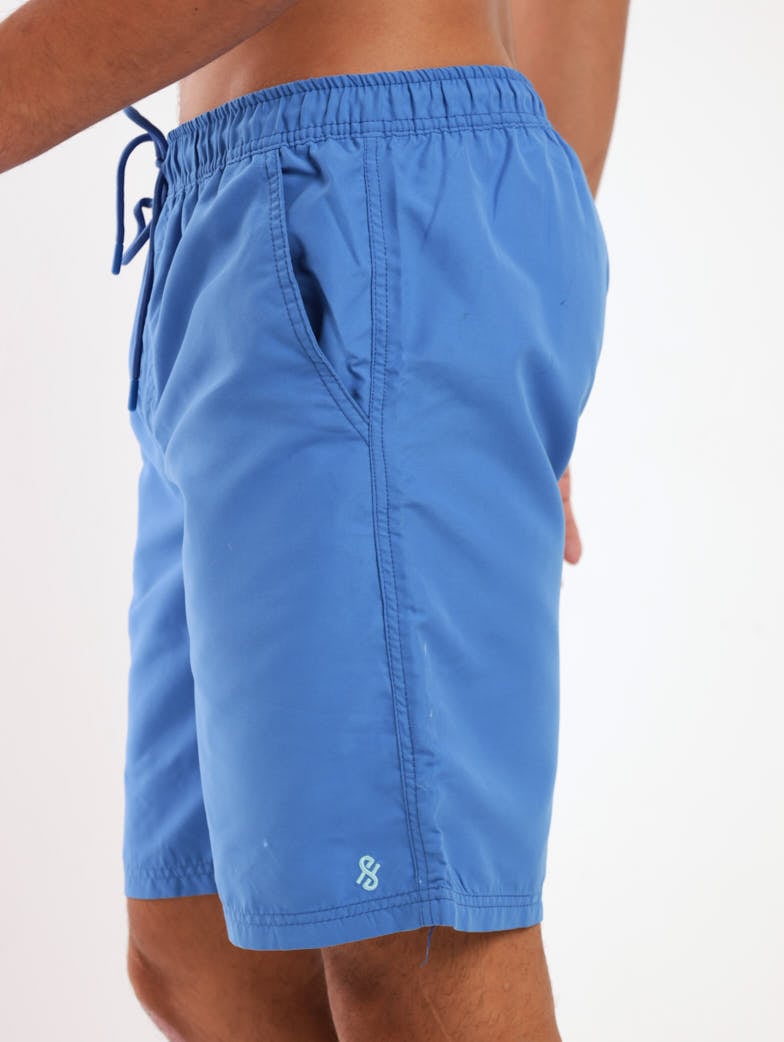 Men's Basic Colour Swim Short - Mid Blue