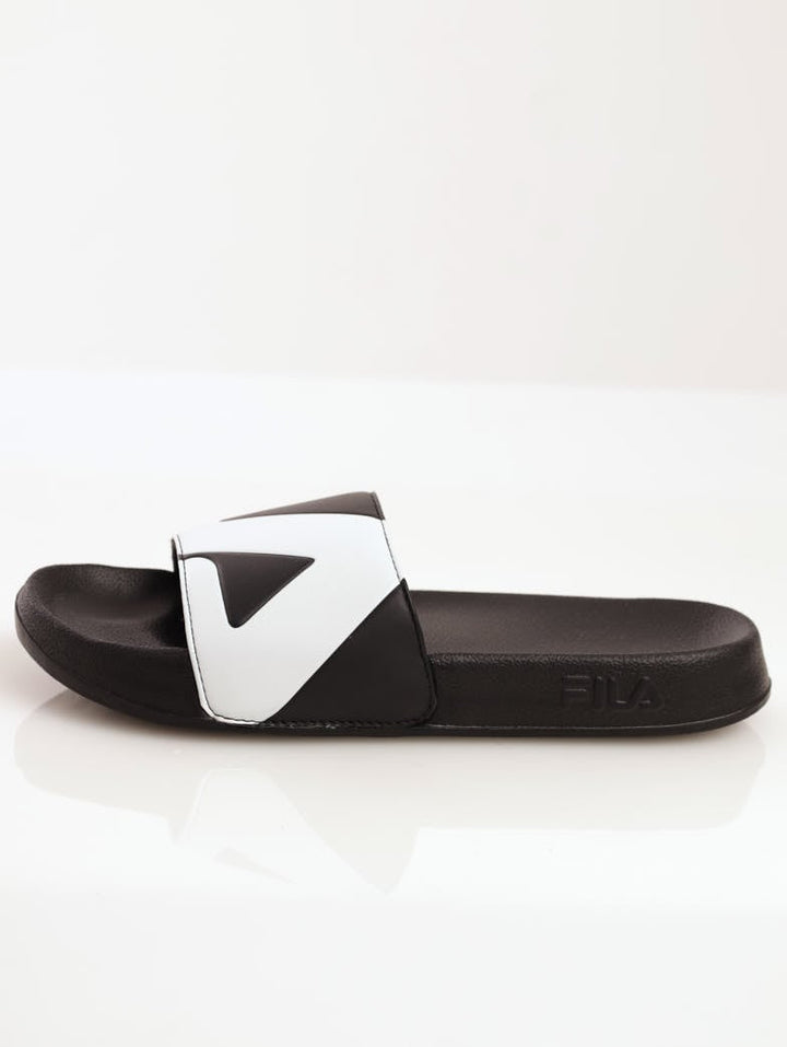 Ladies Caribbean Slide Sandal - Black/White