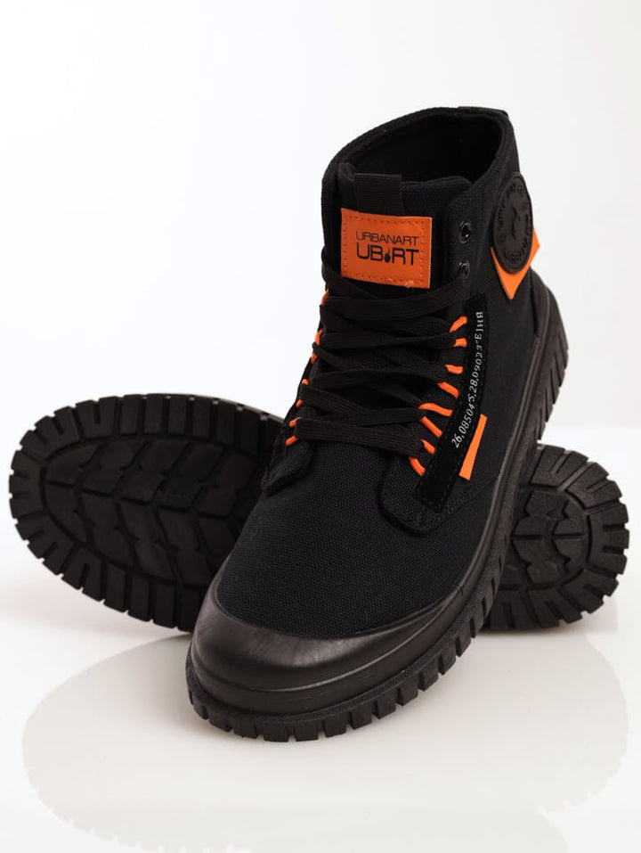 Men's Hi-Top Contrast Sneaker - Black