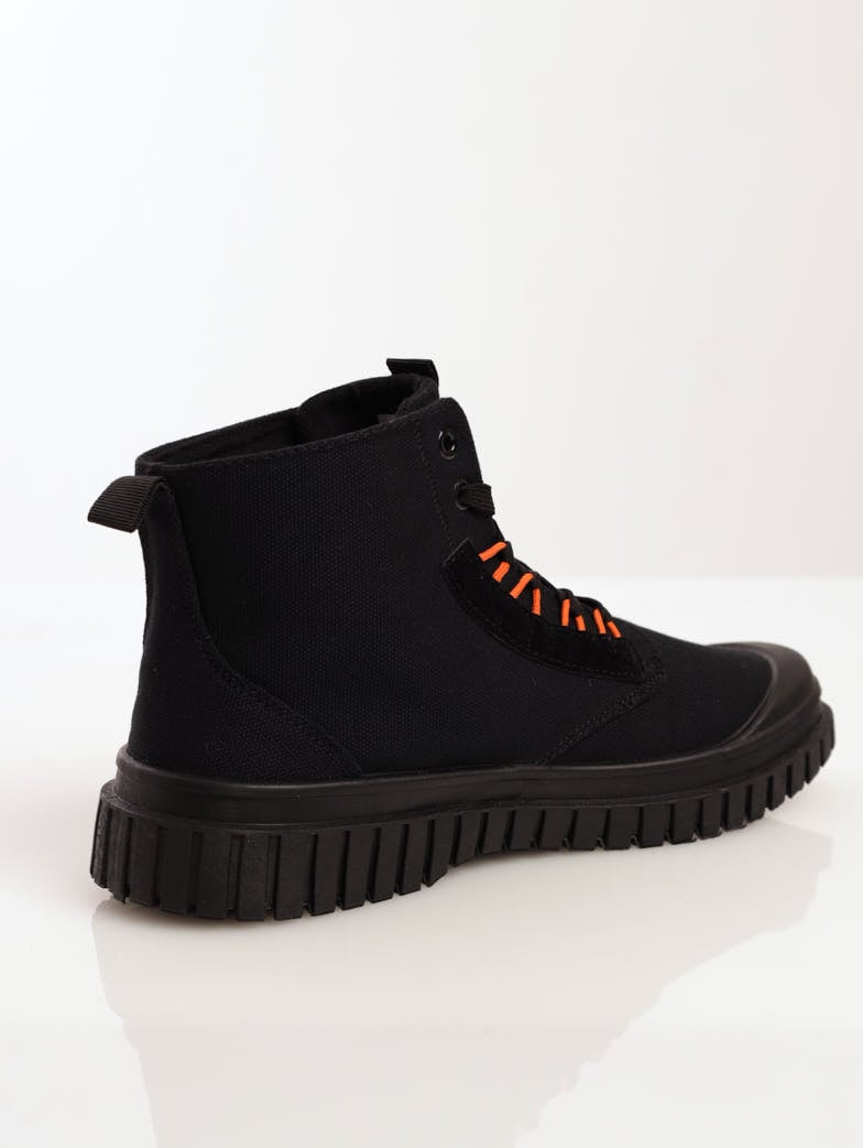 Men's Hi-Top Contrast Sneaker - Black