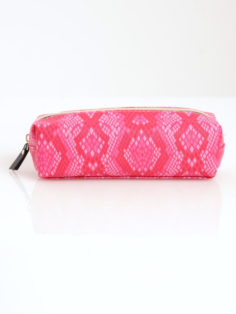 Pink Python Cosmetic Bag