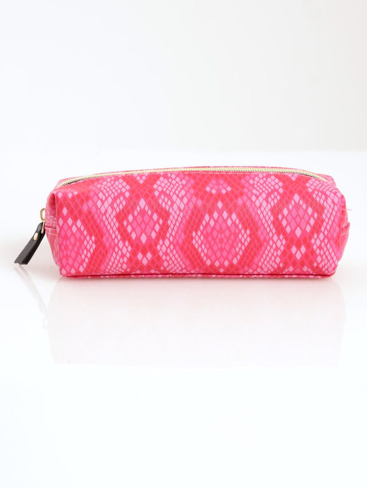 Pink Python Cosmetic Bag