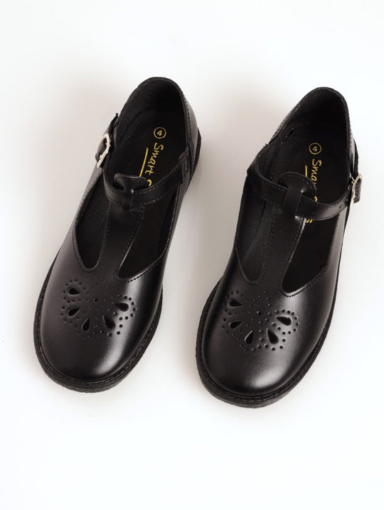 Big Girls Synthetic Tear Drop School Shoe Edgars