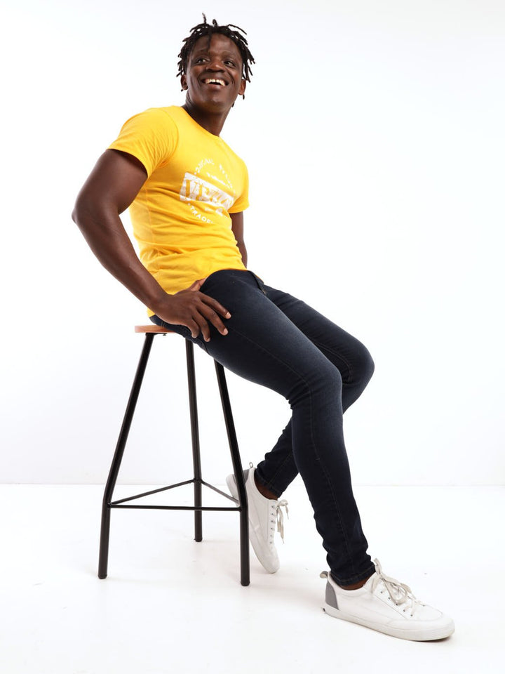 Men's Raw Wash Super Skinny Basic Denim Jean