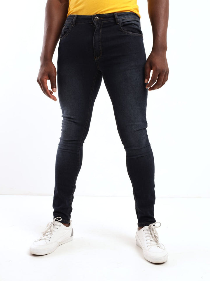 Men's Raw Wash Super Skinny Basic Denim Jean