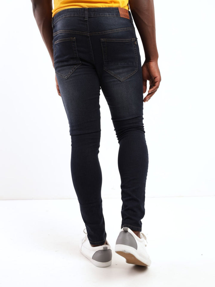 Men's Raw Wash Super Skinny Basic Denim Jean