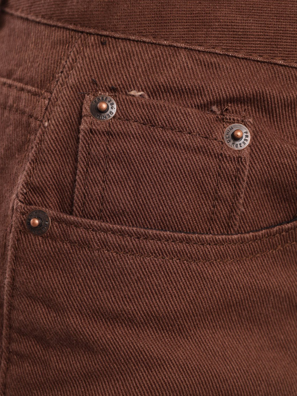 Ladies Brown 90'S Wideleg Split Hem Denim Jean