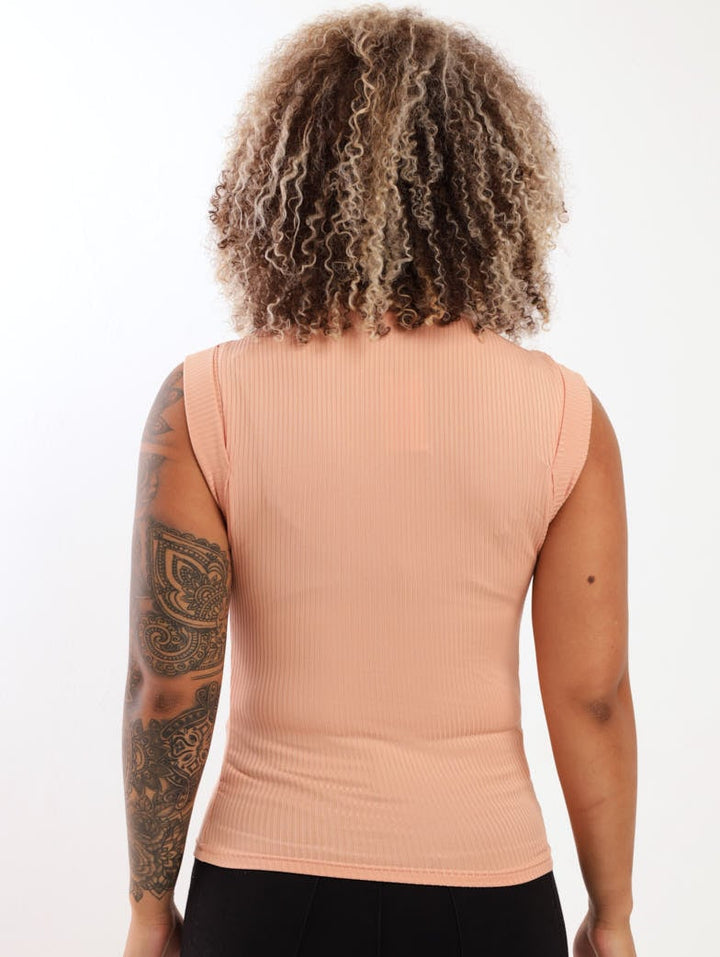 Ladies Side Ruched Top - Blush