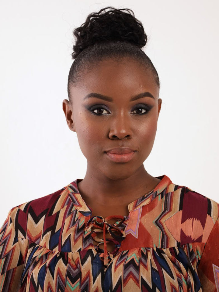 Ladies Chevron Print Gypsy Blouse