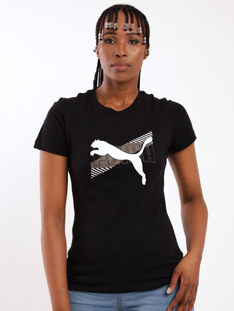 Ladies Power Graphic Tee - Black