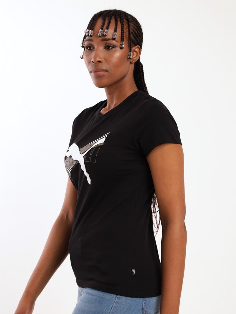 Ladies Power Graphic Tee - Black