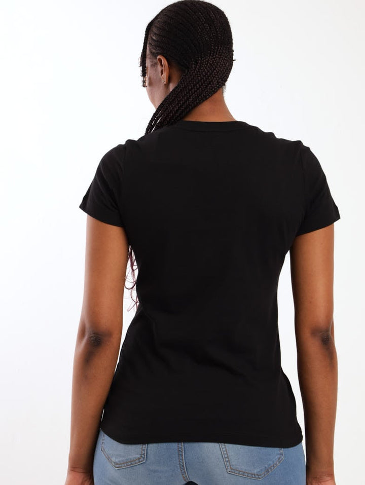 Ladies Power Graphic Tee - Black
