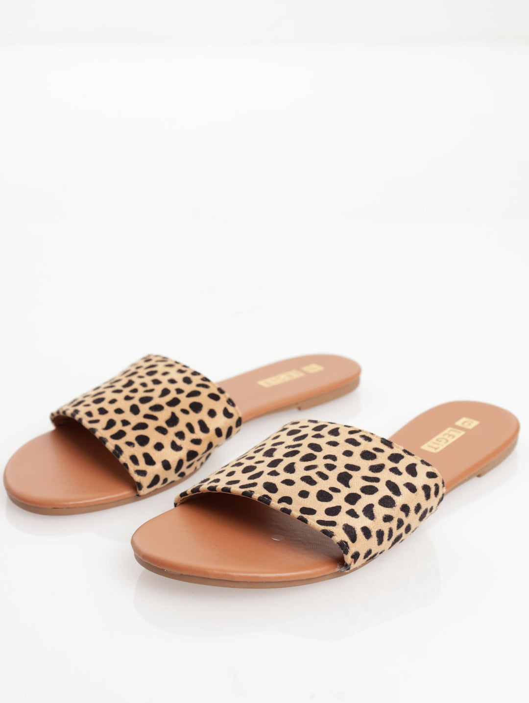 Ladies Leopard Spot Mule Sandal - Animal