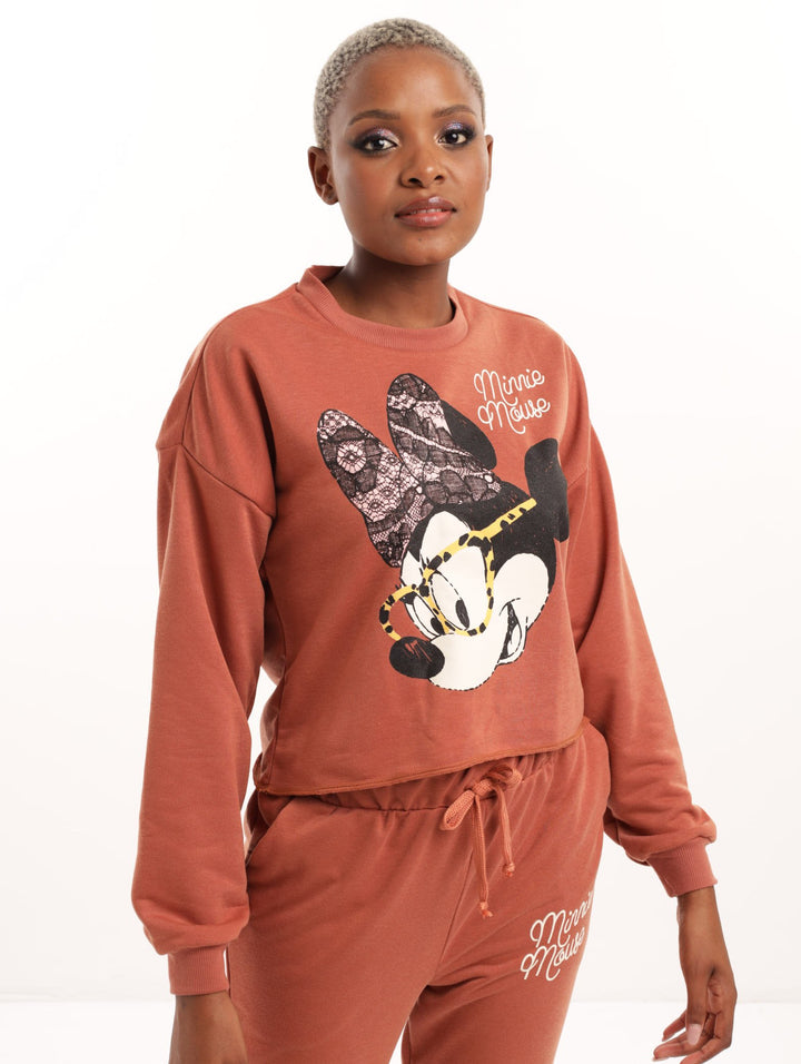 Ladies Minnie Mouse Pullover - Copper