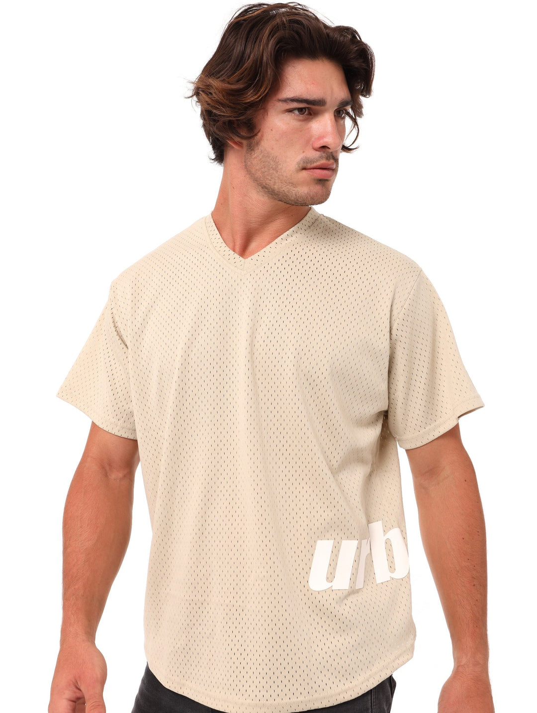 Men's Bird Eye T-Shirt - Oatmeal