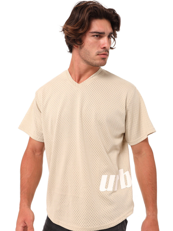 Men's Bird Eye T-Shirt - Oatmeal