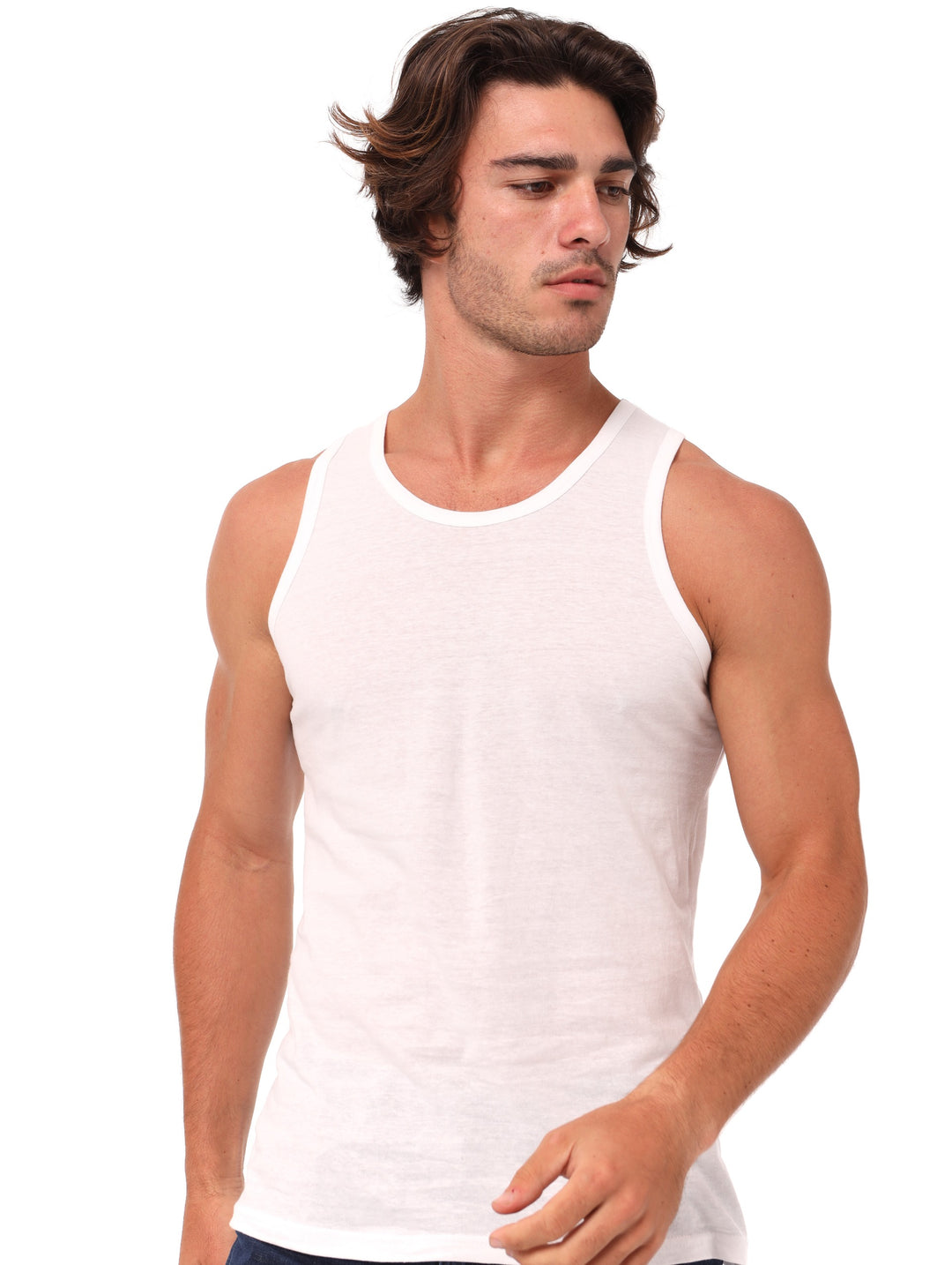 Mens Men's Pack Sleeveless Vest White – Edgars - Main Image