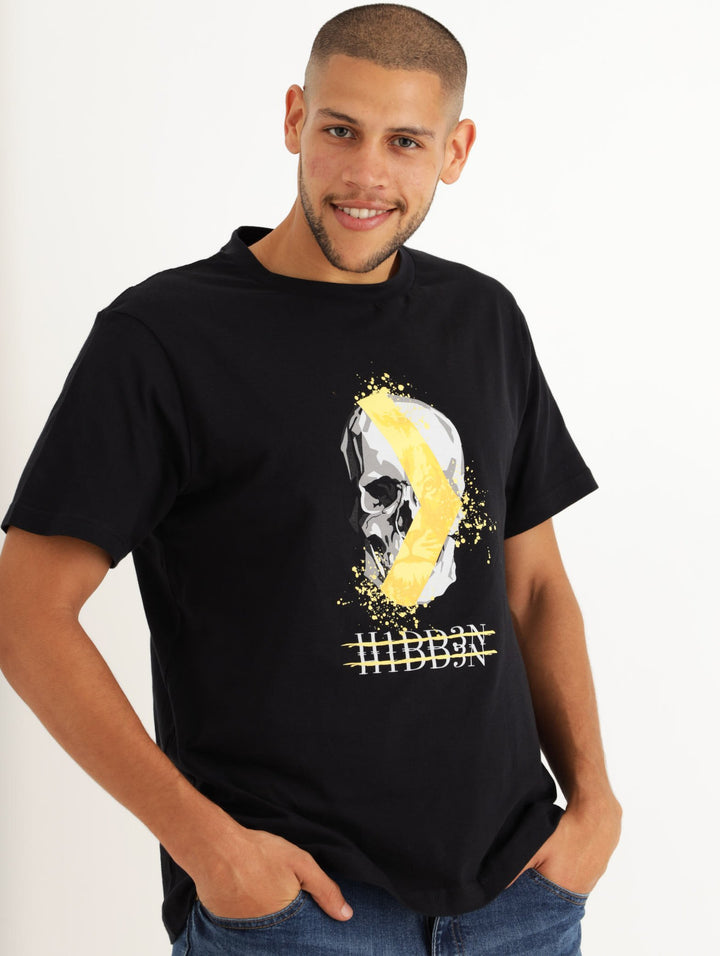Men's Push Play Skull Icon Tee - Black
