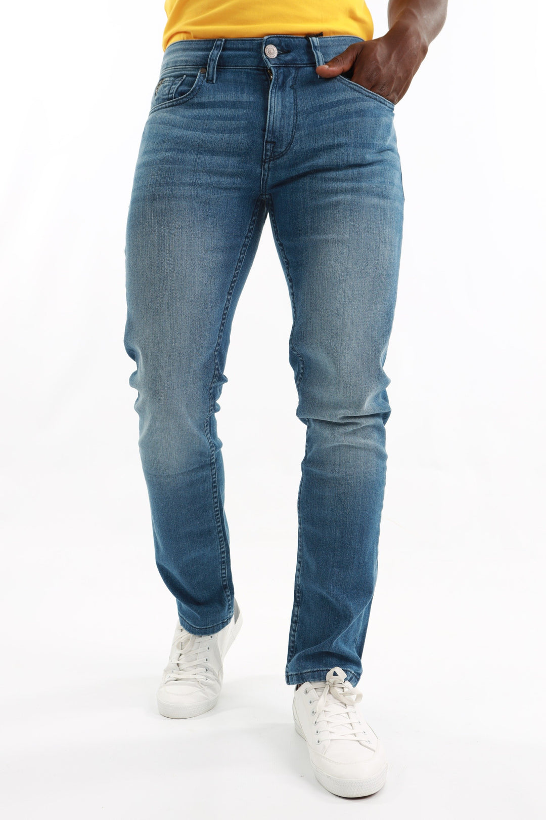 Men's Medium Wash Slim Straight Denim Jean