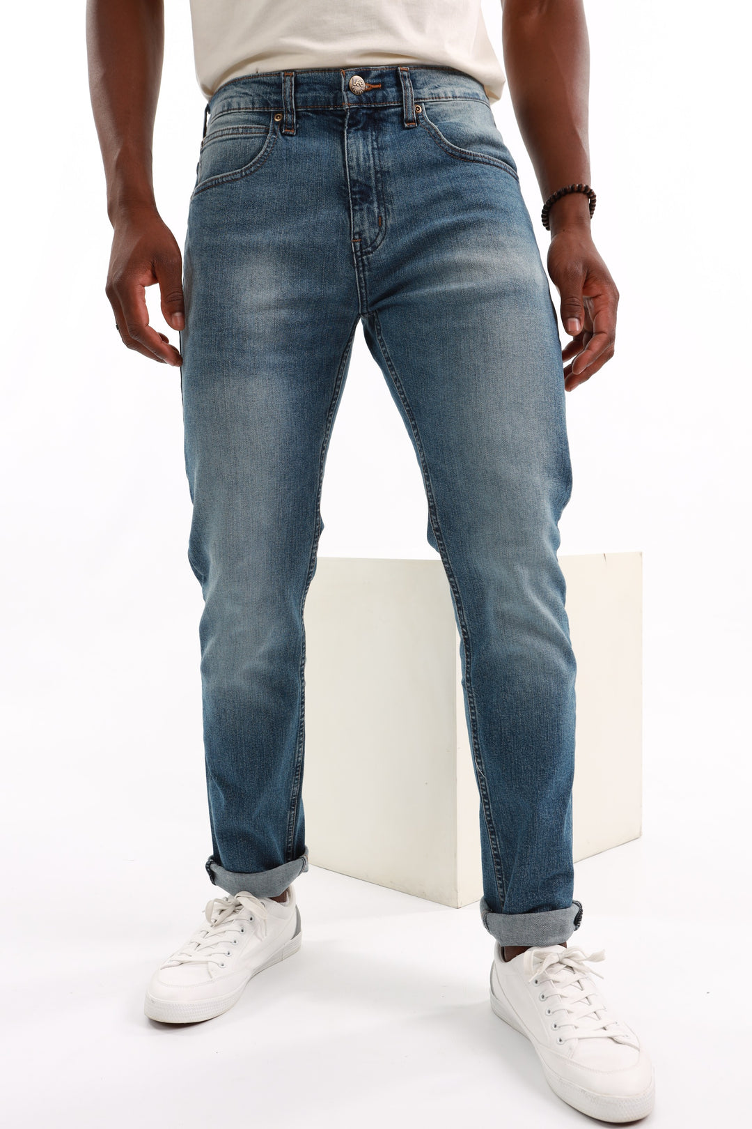 Men's Eddie Regular Tapered Stonewash Denim Jean