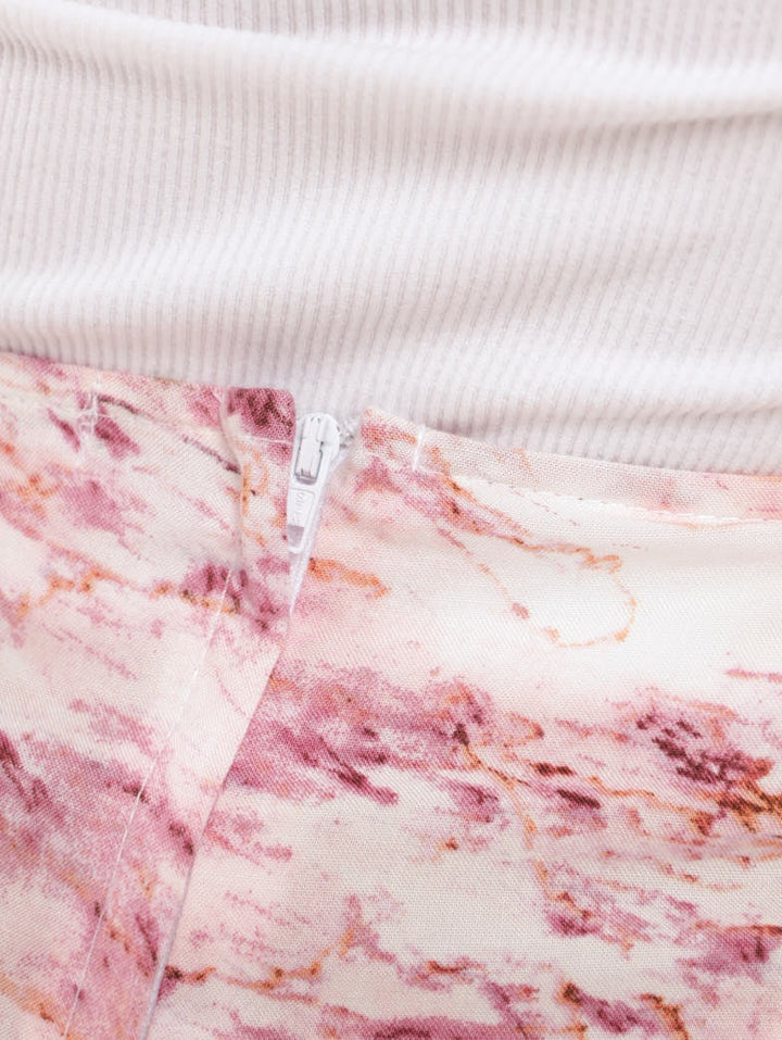 Ladies Split Front Frill Maxi Skirt