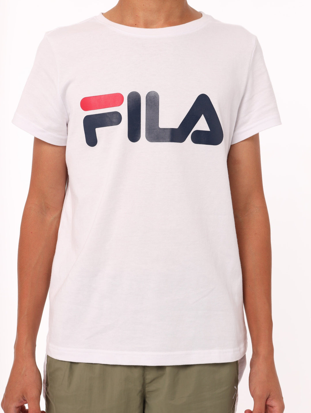 Ladies Short Sleeve Deckle T-Shirt - White