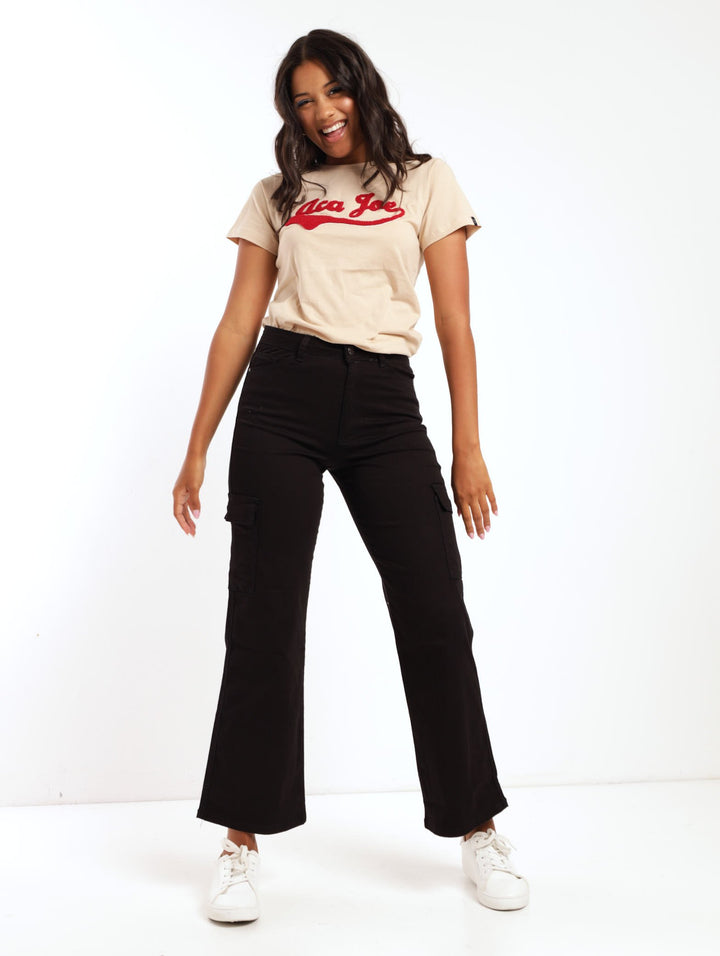 Ladies Cargo Pant - Black