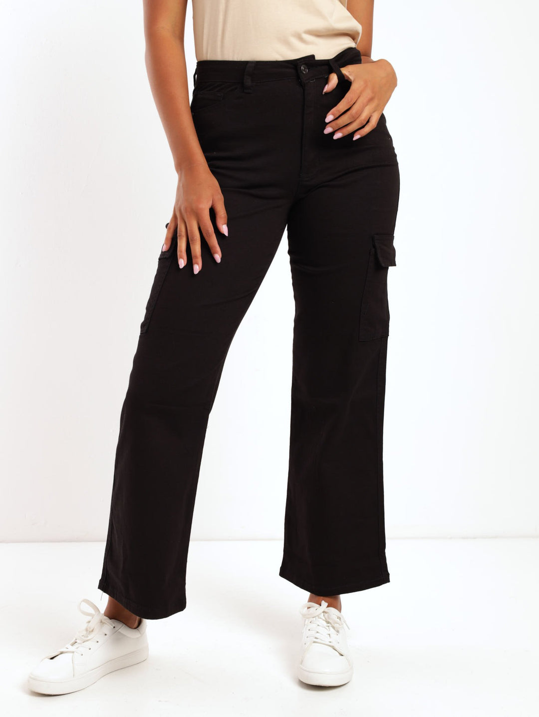 Ladies Cargo Pant - Black