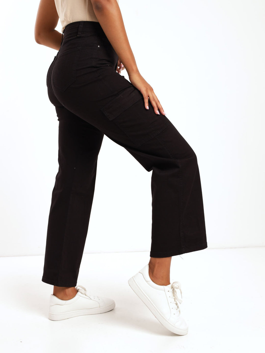 Ladies Cargo Pant - Black