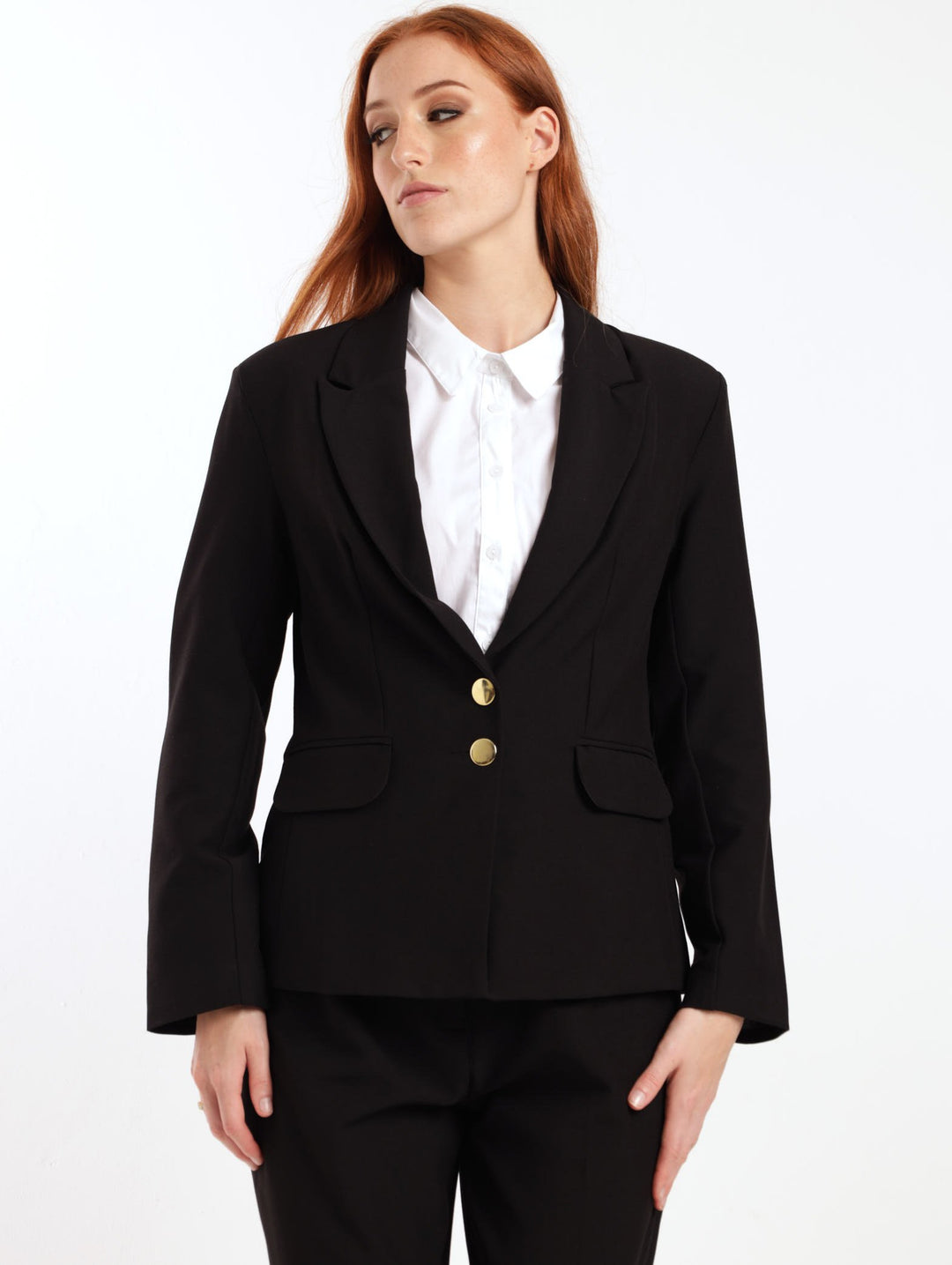Ladies Slim Fit PV Blazer - Black