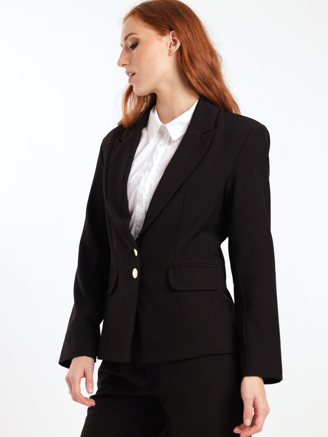 Ladies Slim Fit PV Blazer - Black
