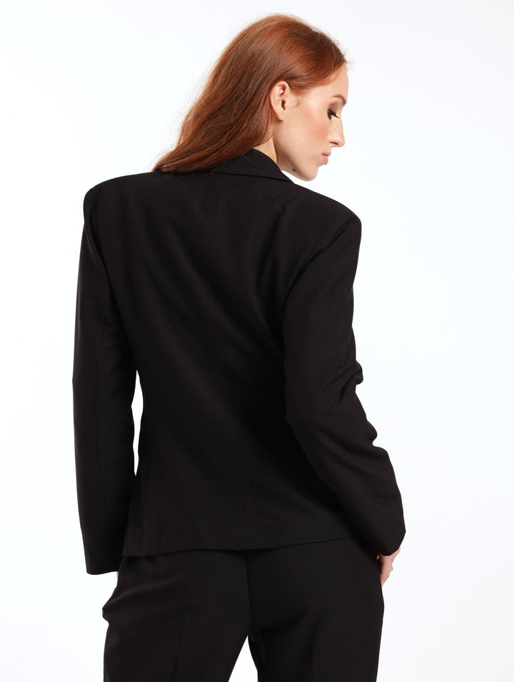 Ladies Slim Fit PV Blazer - Black