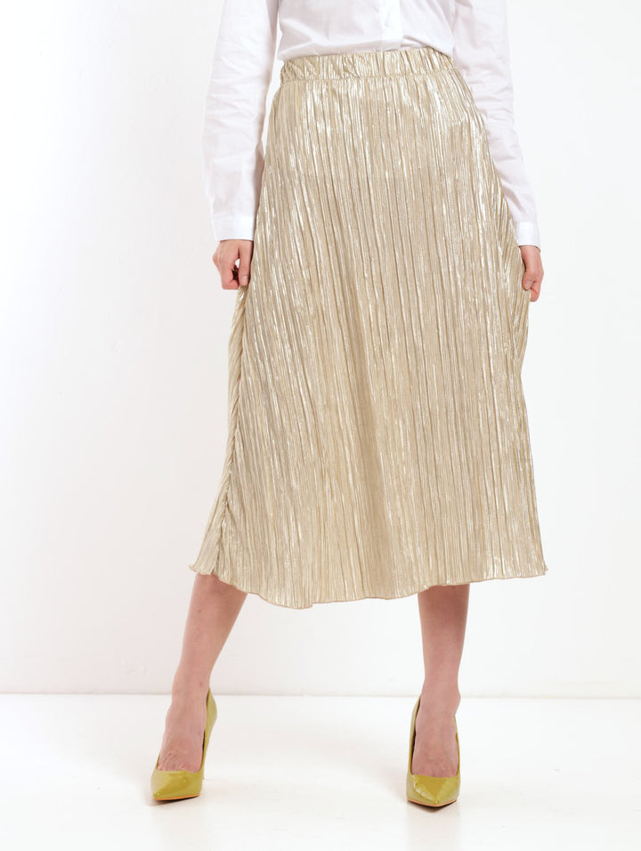 Ladies Bodre Skirt - Gold