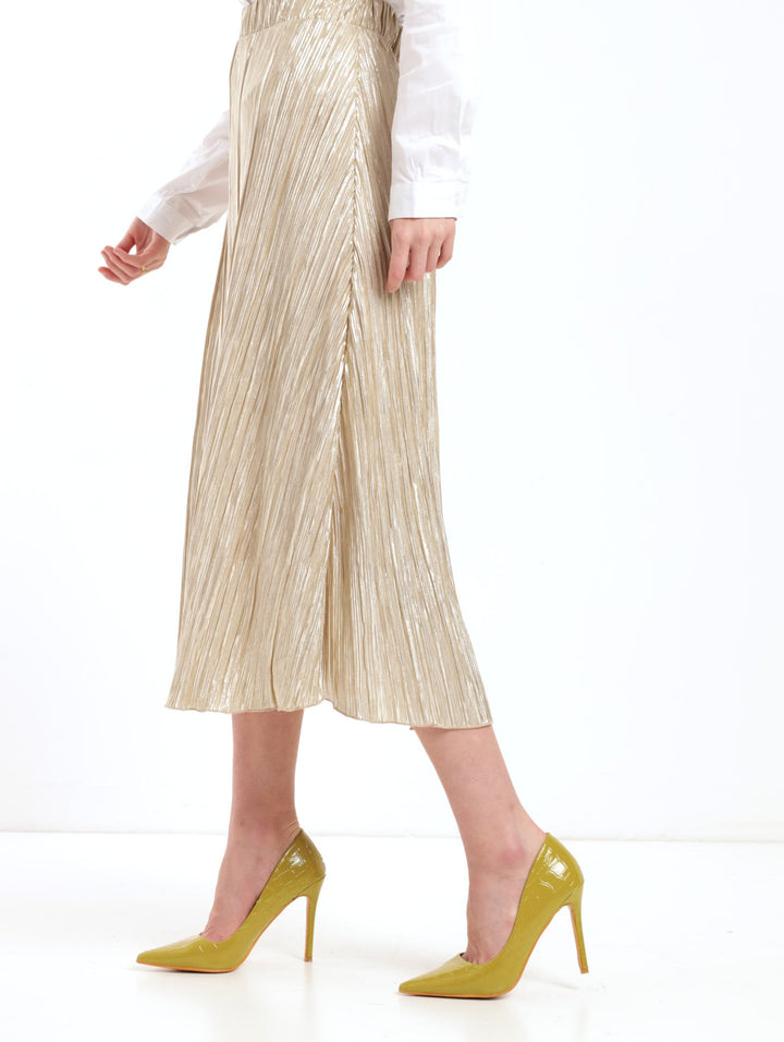 Ladies Bodre Skirt - Gold