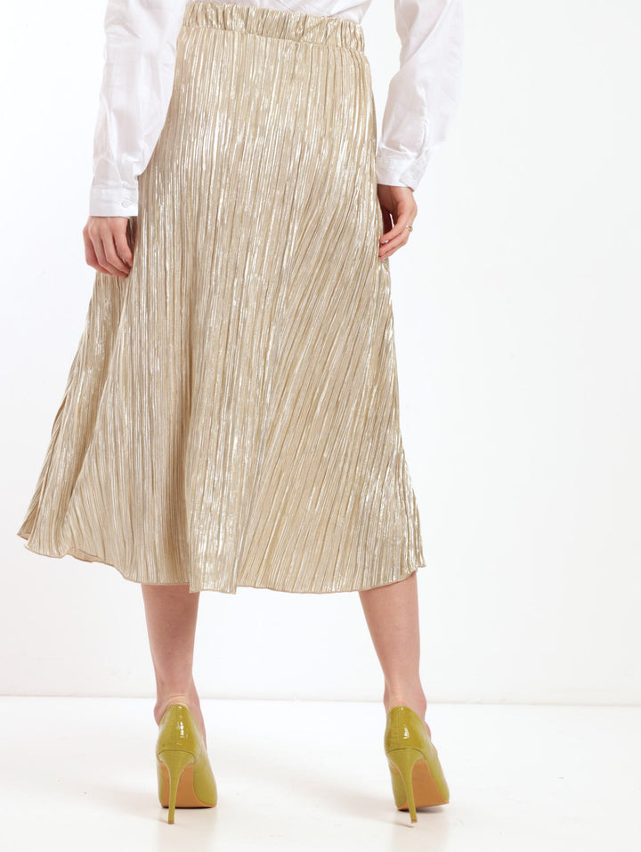 Ladies Bodre Skirt - Gold