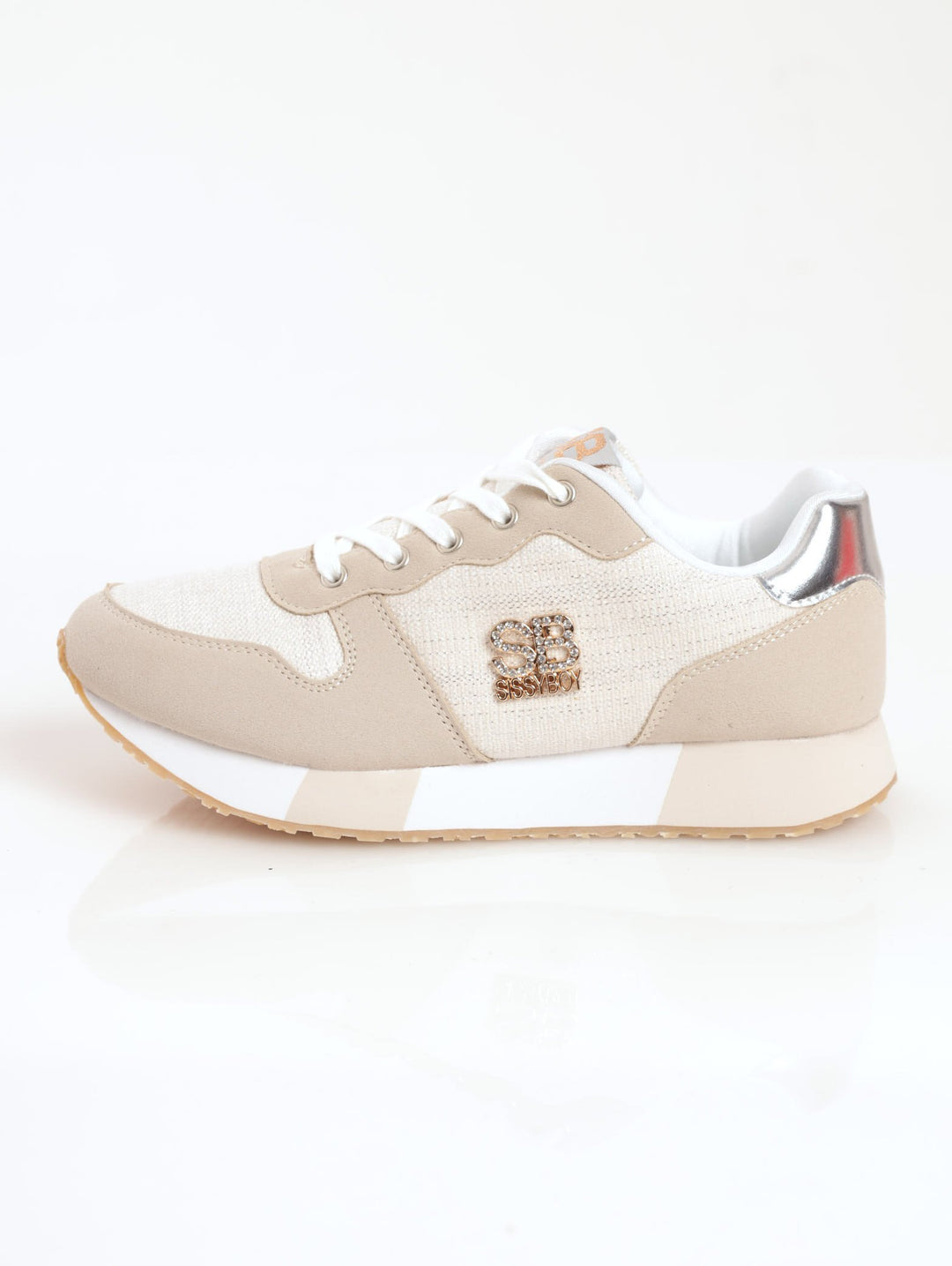 Ladies Sissy Boy Champagne O Clock Sneaker - Beige