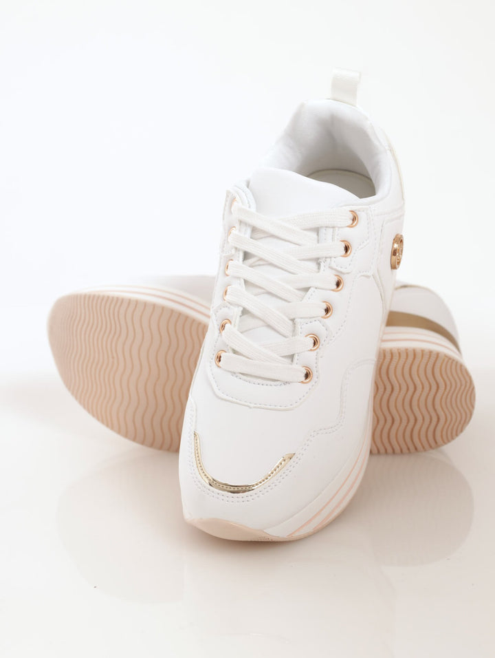 Ladies Sissy Boy Court Side Sneaker - White