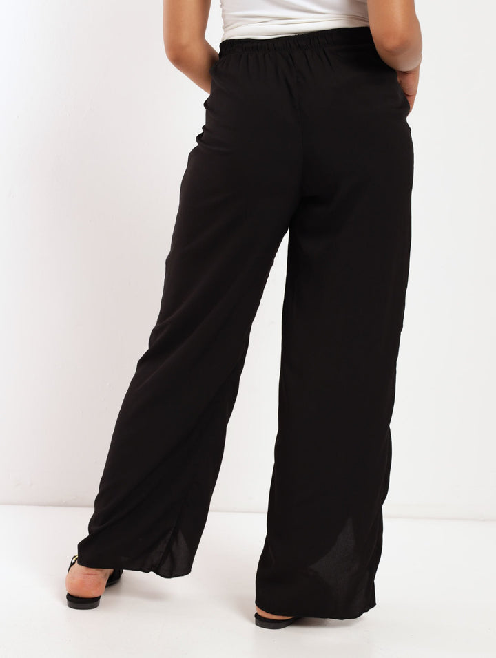 Ladies Front-Tie Pant - Black