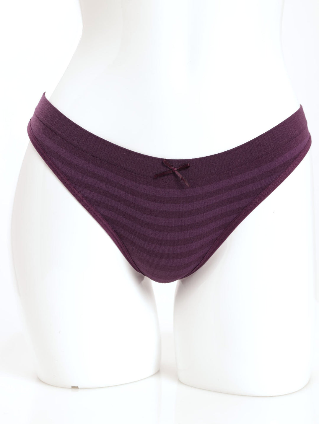 Ladies 3 Pack Seamless G-String Panty - Wine/Teal/Black