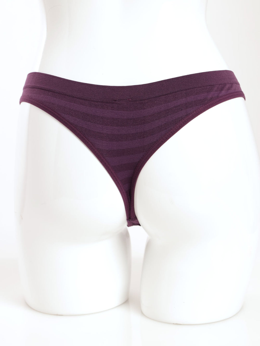 Ladies 3 Pack Seamless G-String Panty - Wine/Teal/Black