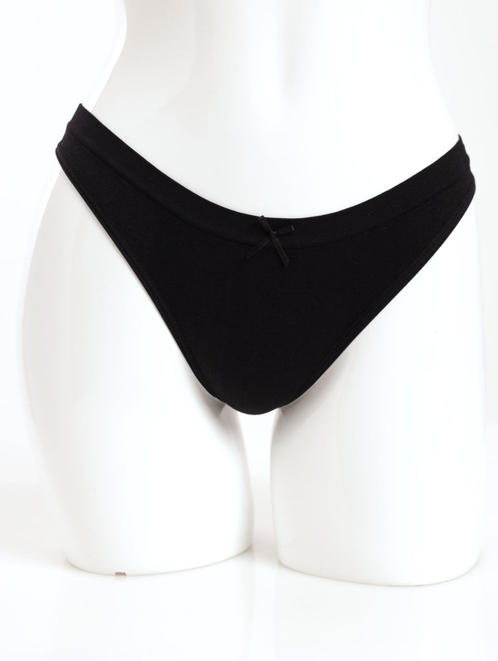 Ladies 3 Pack Seamless G-String Panty - Wine/Teal/Black