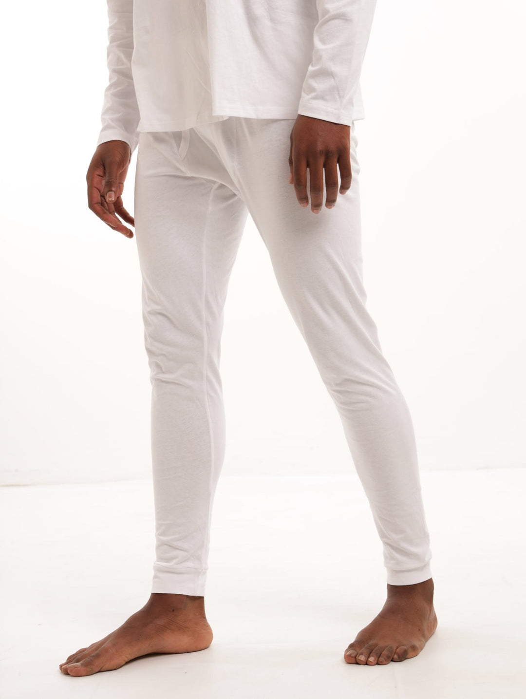 Men's 1 Pack Long John Thermals - White