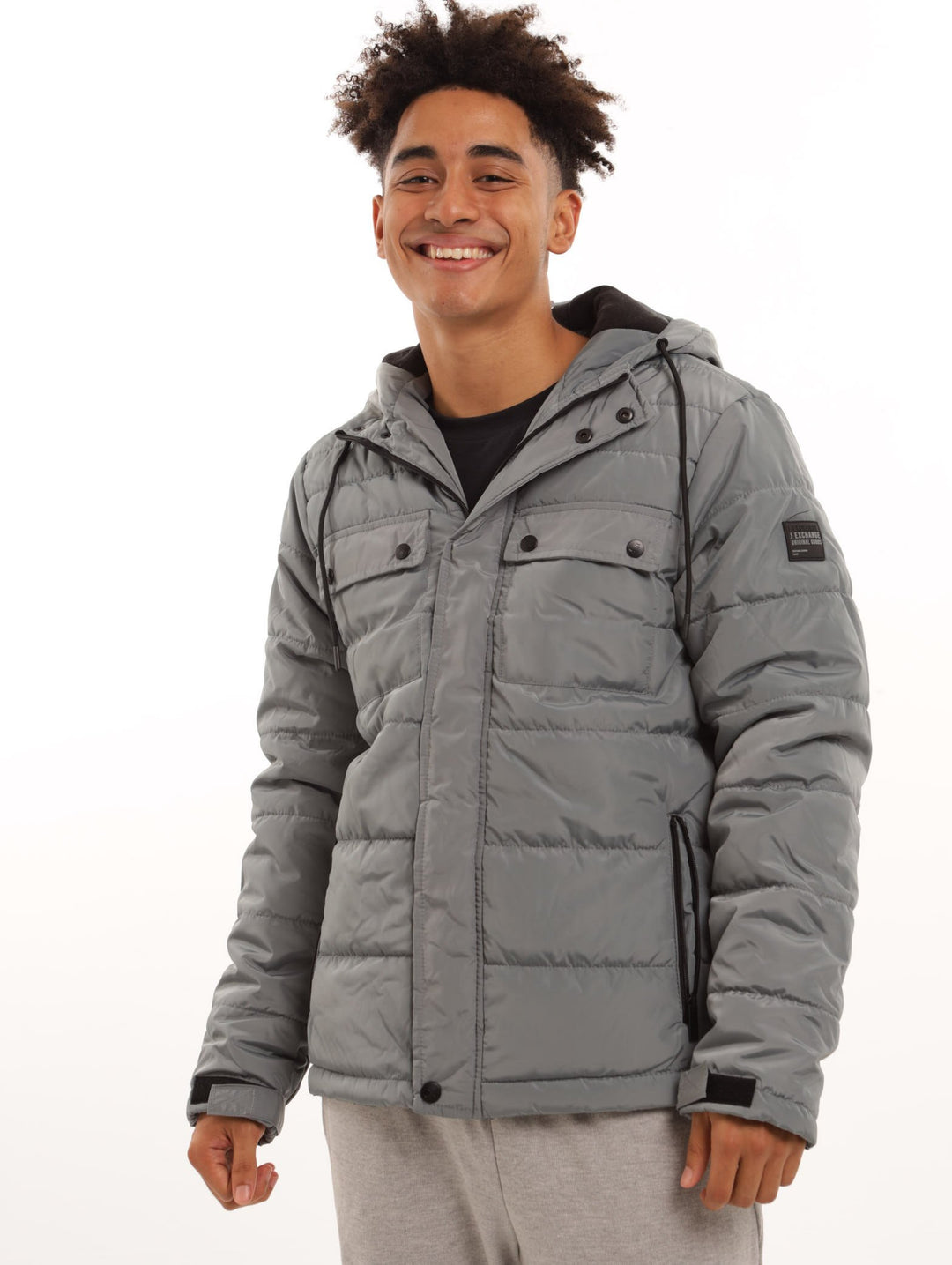 Men's Puffer Jacket - Dark Grey