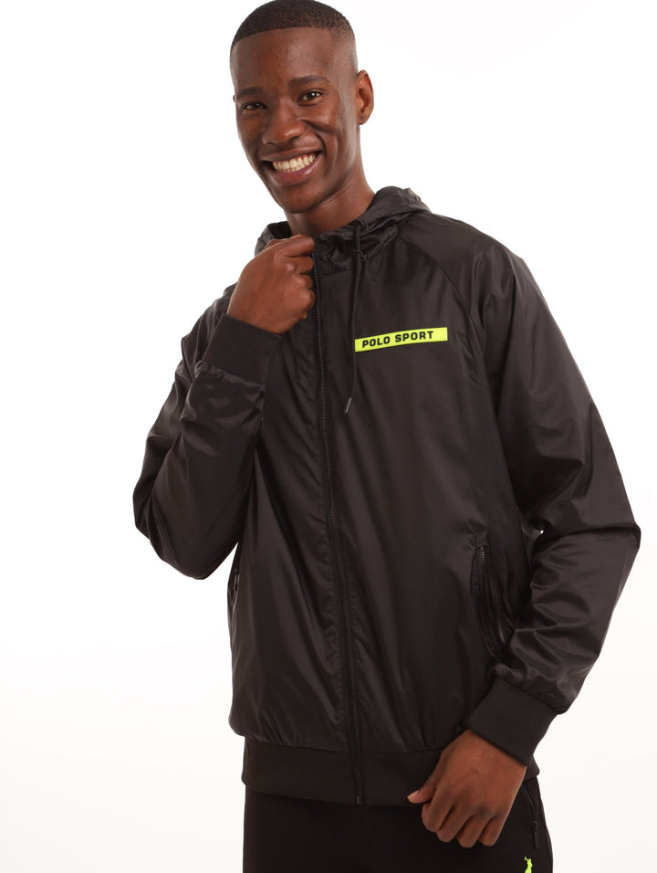 Men's Sport Hooded Jacket - Black