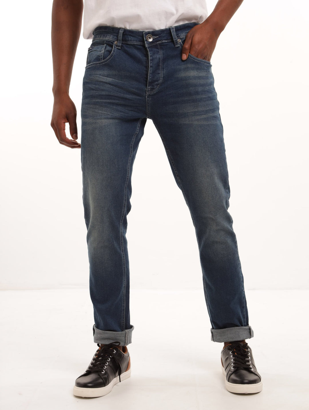 Men's Mid Blue Slim Fit Denim Jean