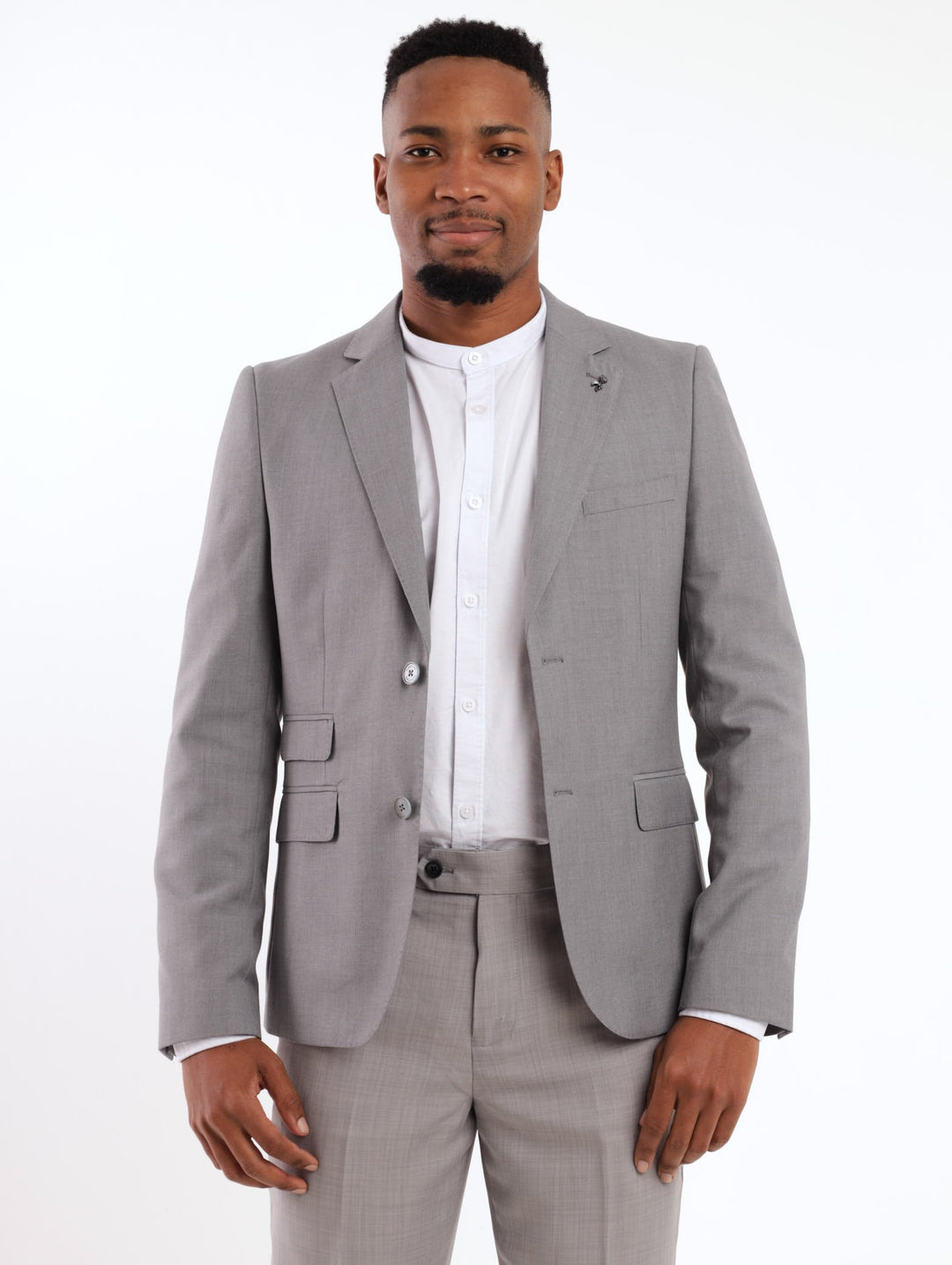Men's Reguler Fit Viscose Blend Suit Jacket - Grey