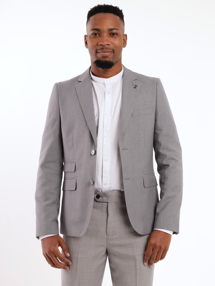 Men's Reguler Fit Viscose Blend Suit Jacket - Grey