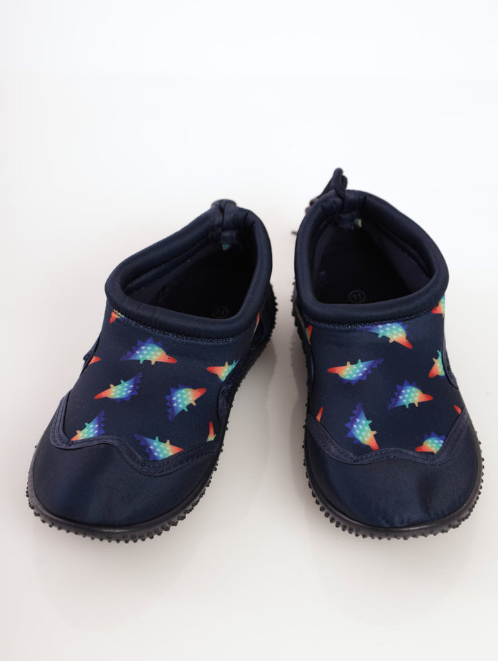 Boys Aqua Sock Dino - Navy