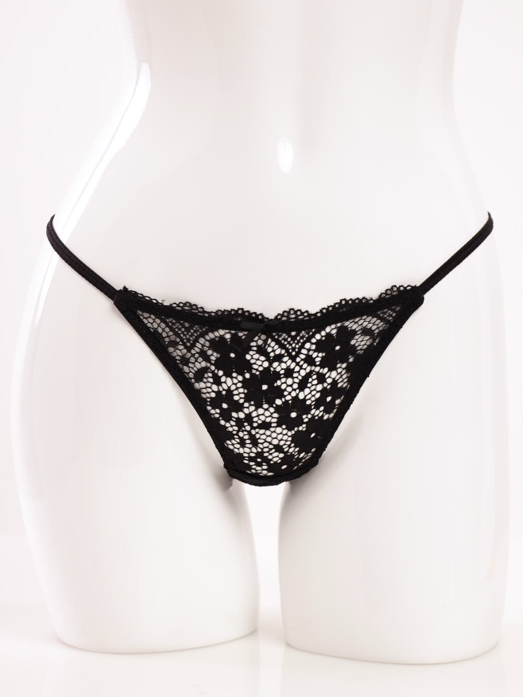 Ladies 2 Pack Tanga G-String Panty - Sage/Black