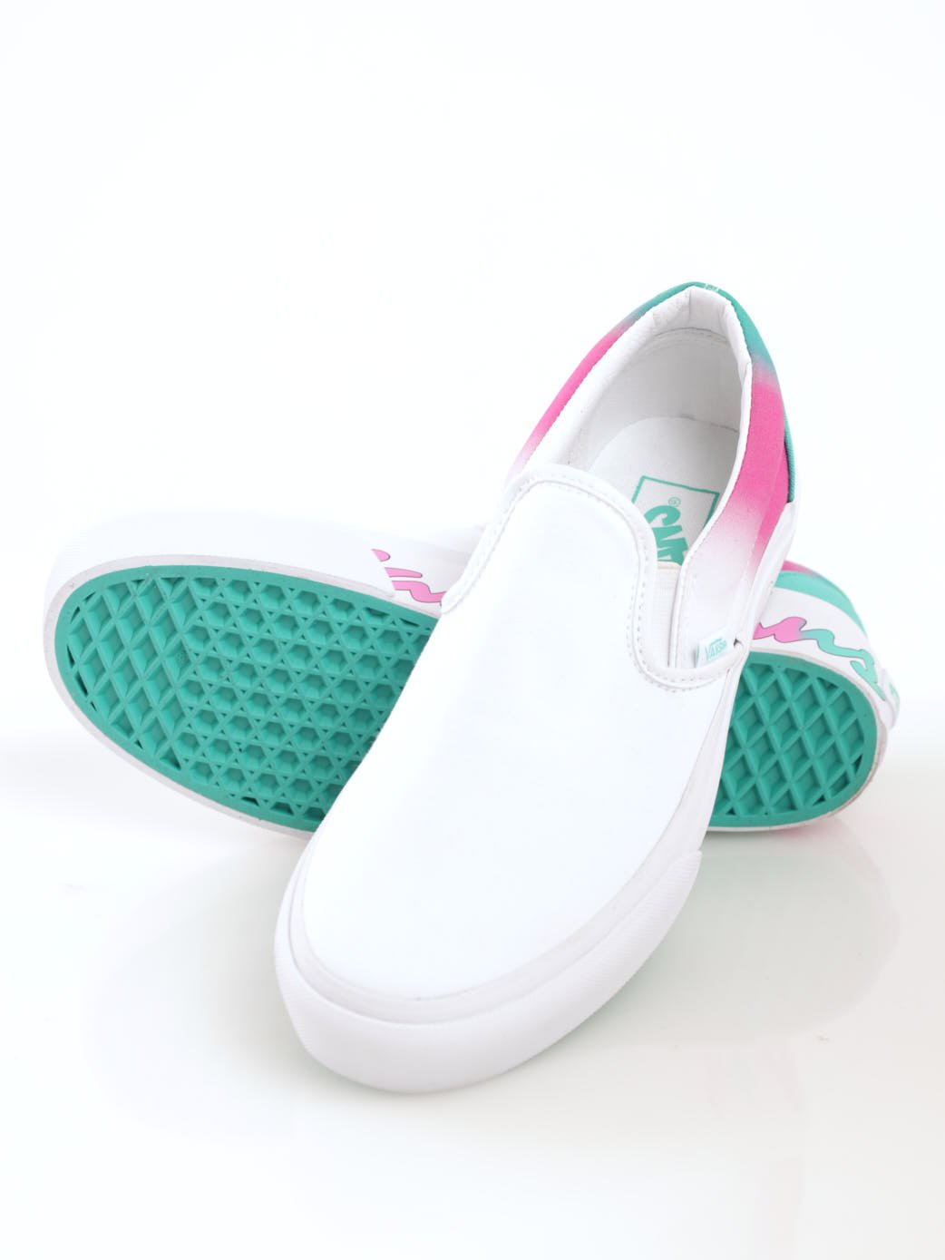 Ladies Classic Slip-On Platform Sneaker - White